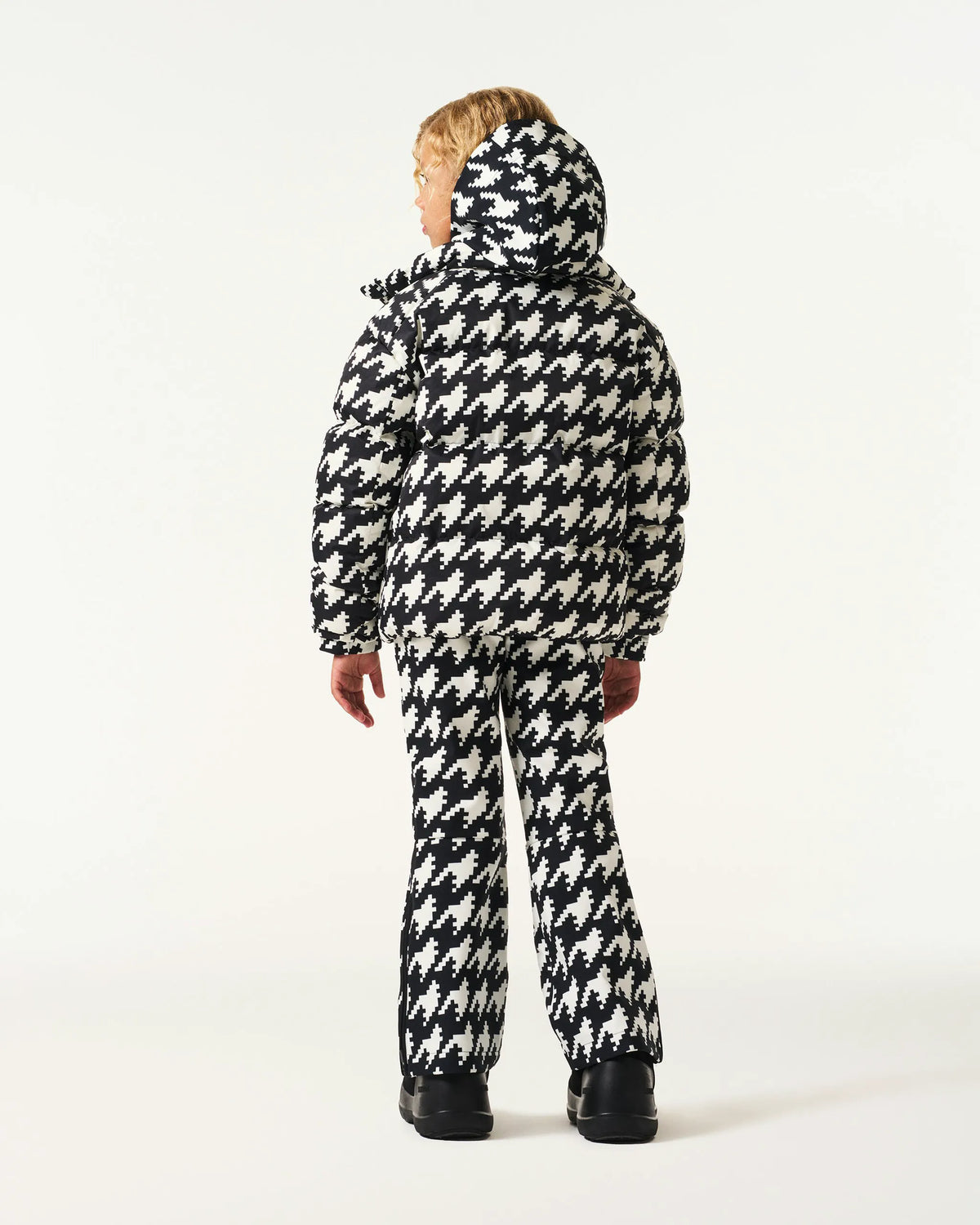 Houndstooth - Black,Snow White