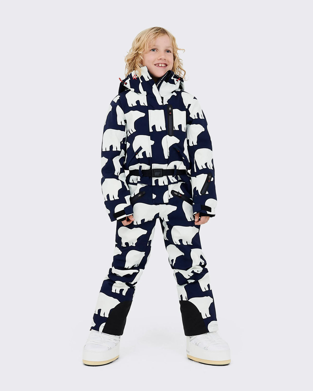 Navy & White - Bear Print