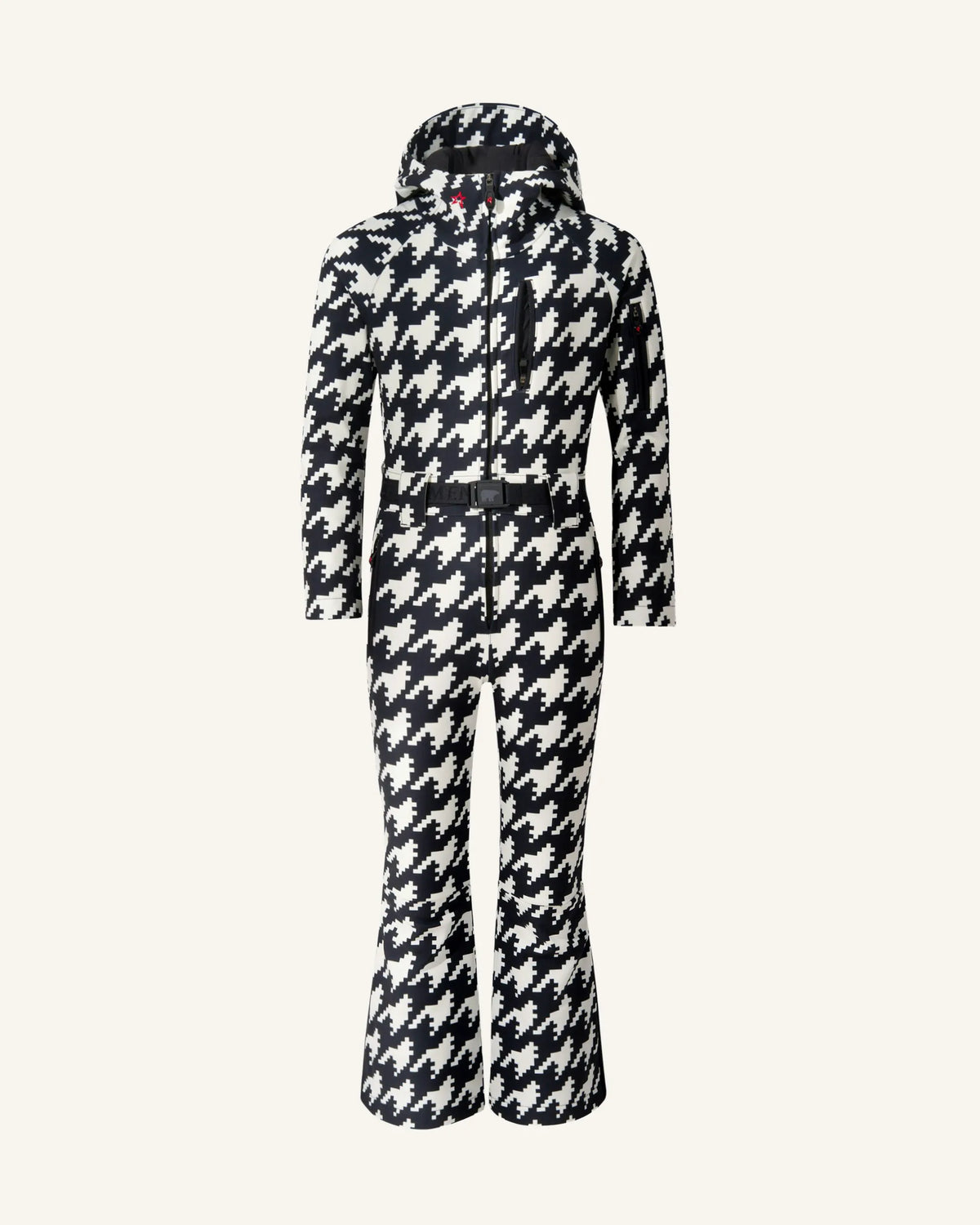 Houndstooth - Black,Snow White