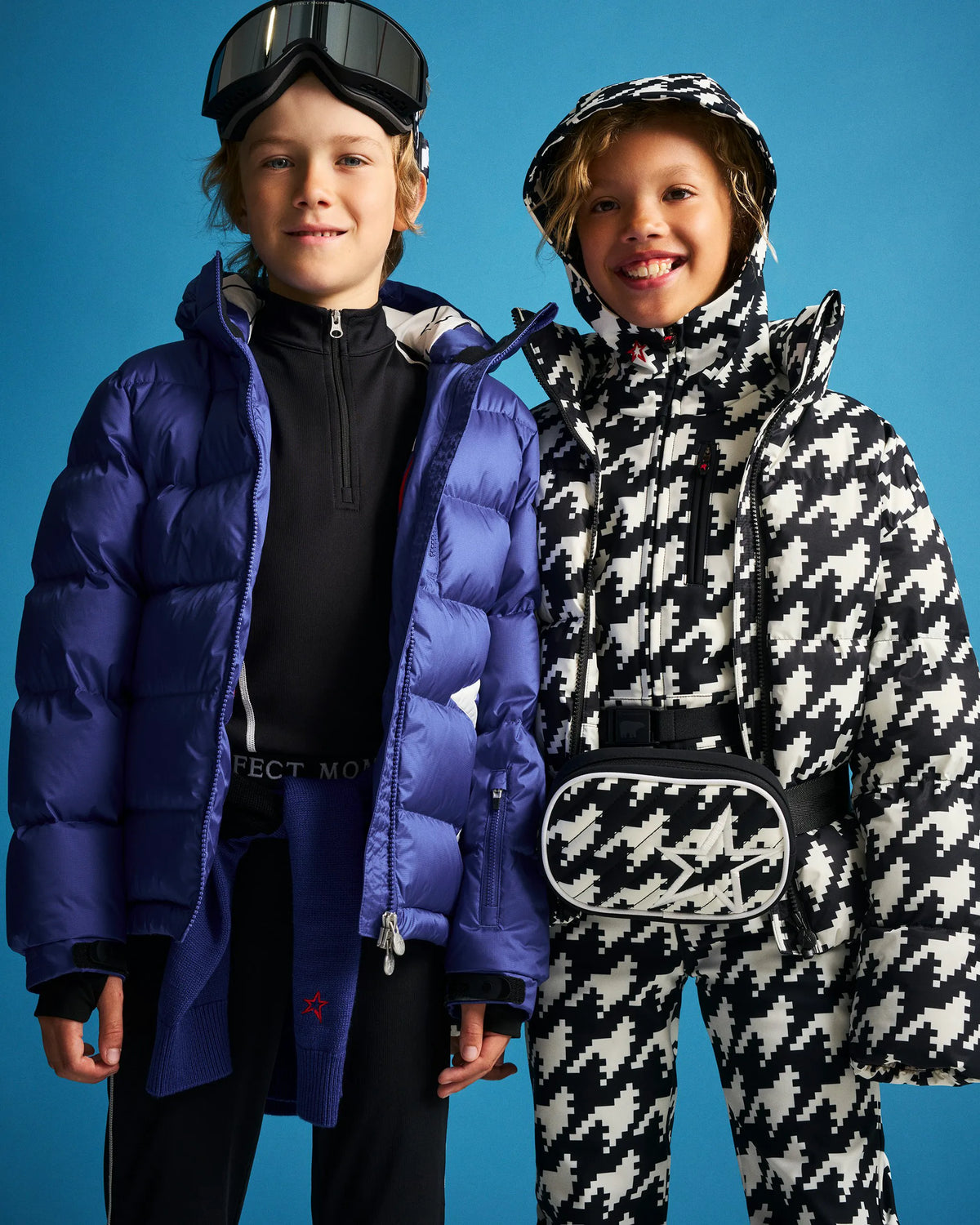 Houndstooth - Black,Snow White