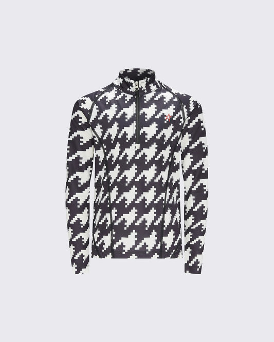 Houndstooth - Black,Snow White