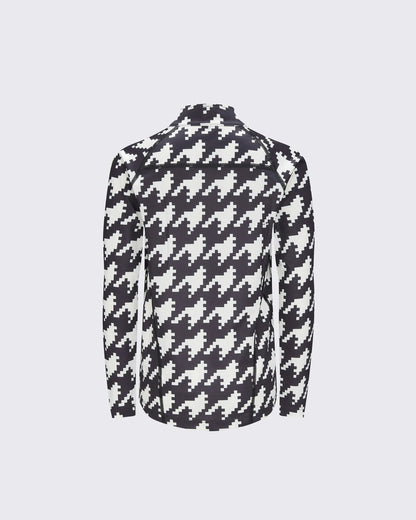 Houndstooth - Black,Snow White