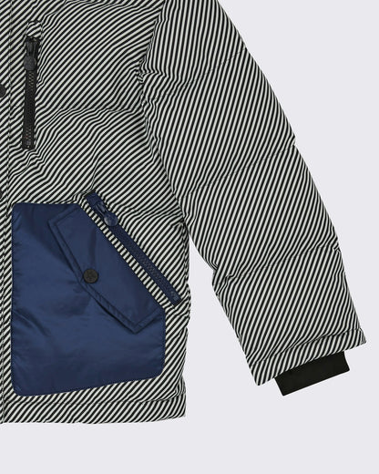 Pin Stripe - Black,Snow White