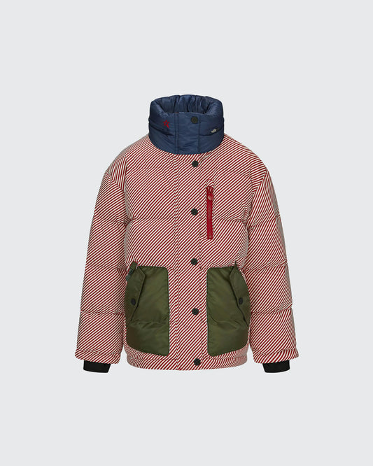 Pin Stripe - Red,Snow White