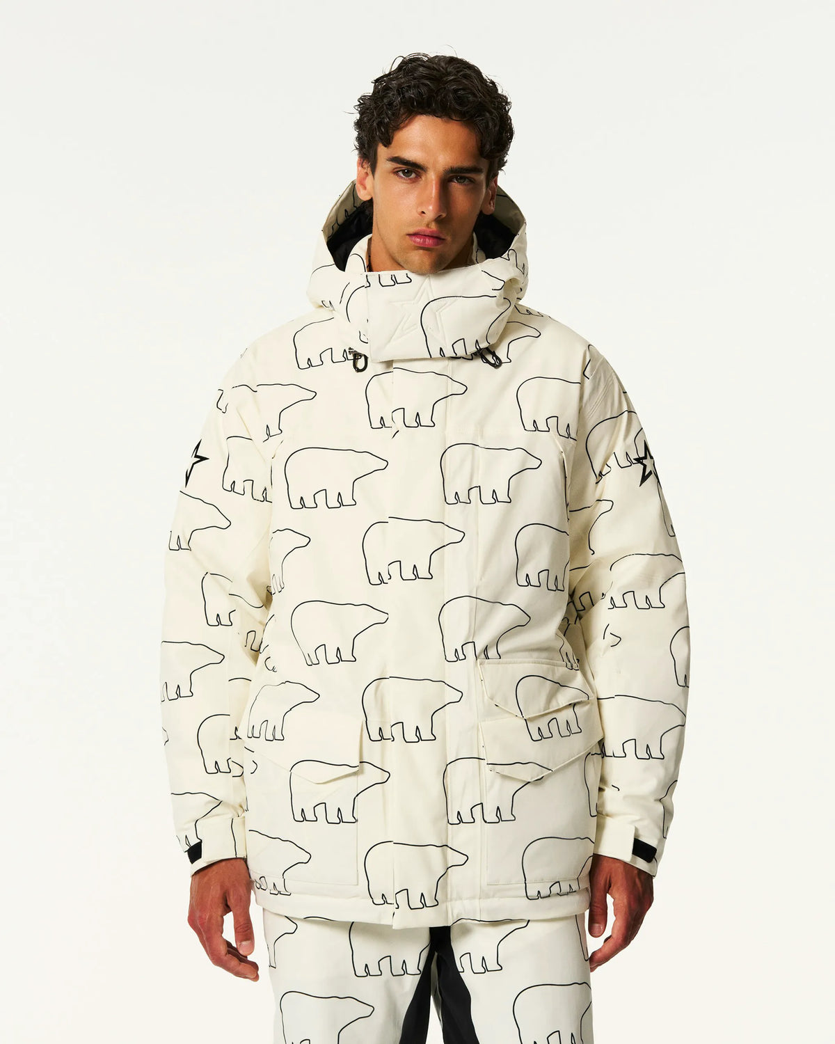 White & Black - Bear Print