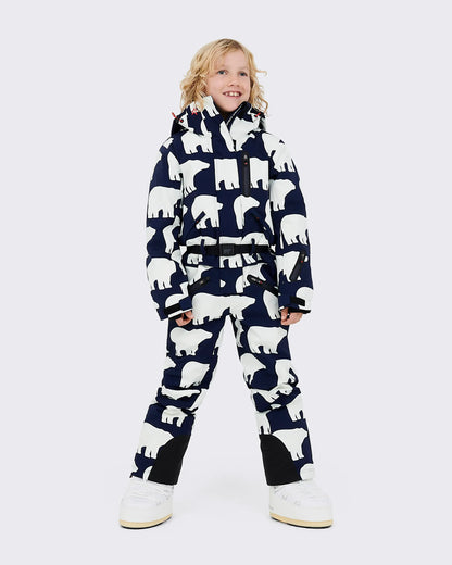 Navy & White - Bear Print