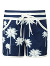 Navy & White - Palm Print