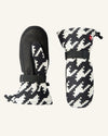 Houndstooth - Black,Snow White
