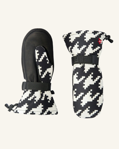 Houndstooth - Black,Snow White