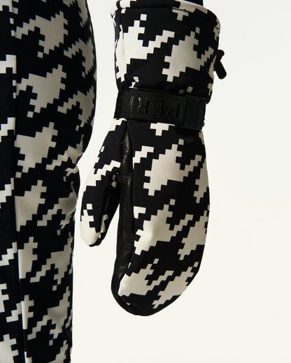 Houndstooth - Black,Snow White
