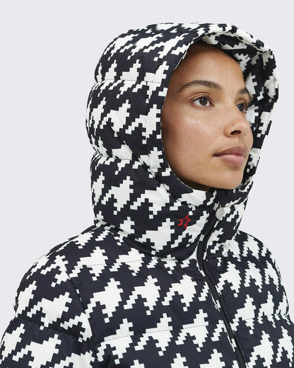 Houndstooth - Black,Snow White