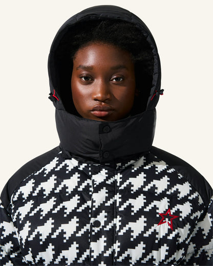 Houndstooth - Black,Snow White