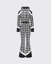 Houndstooth - Black,Snow White