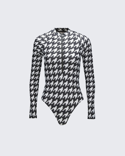 Black & White - Houndstooth Print