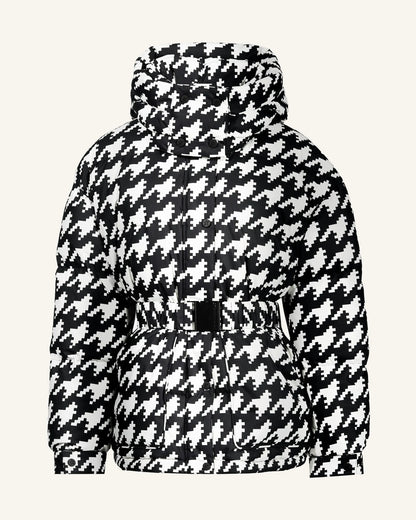 Houndstooth - Black,Snow White