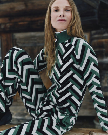 Waffle Print Green