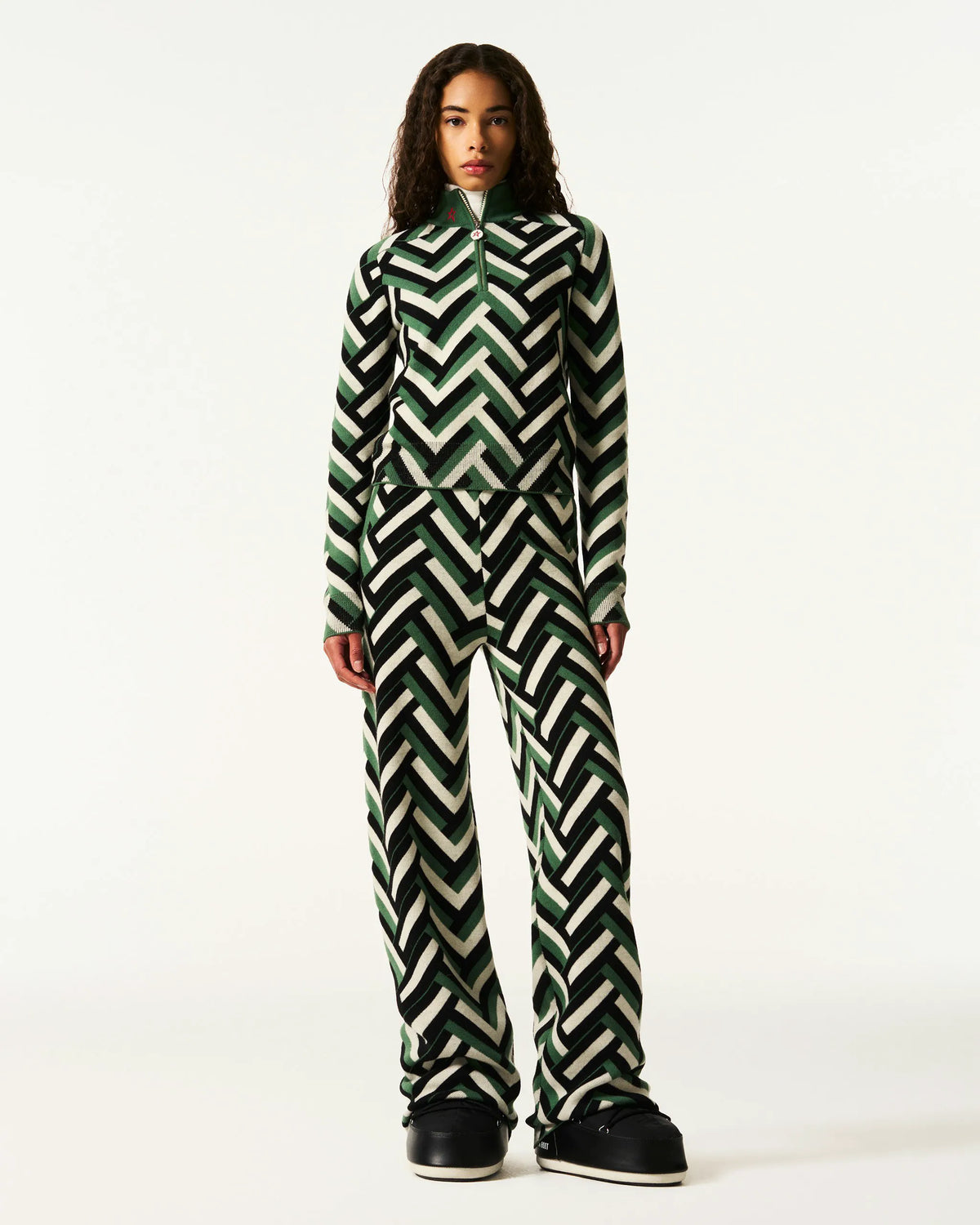 Waffle Print Green