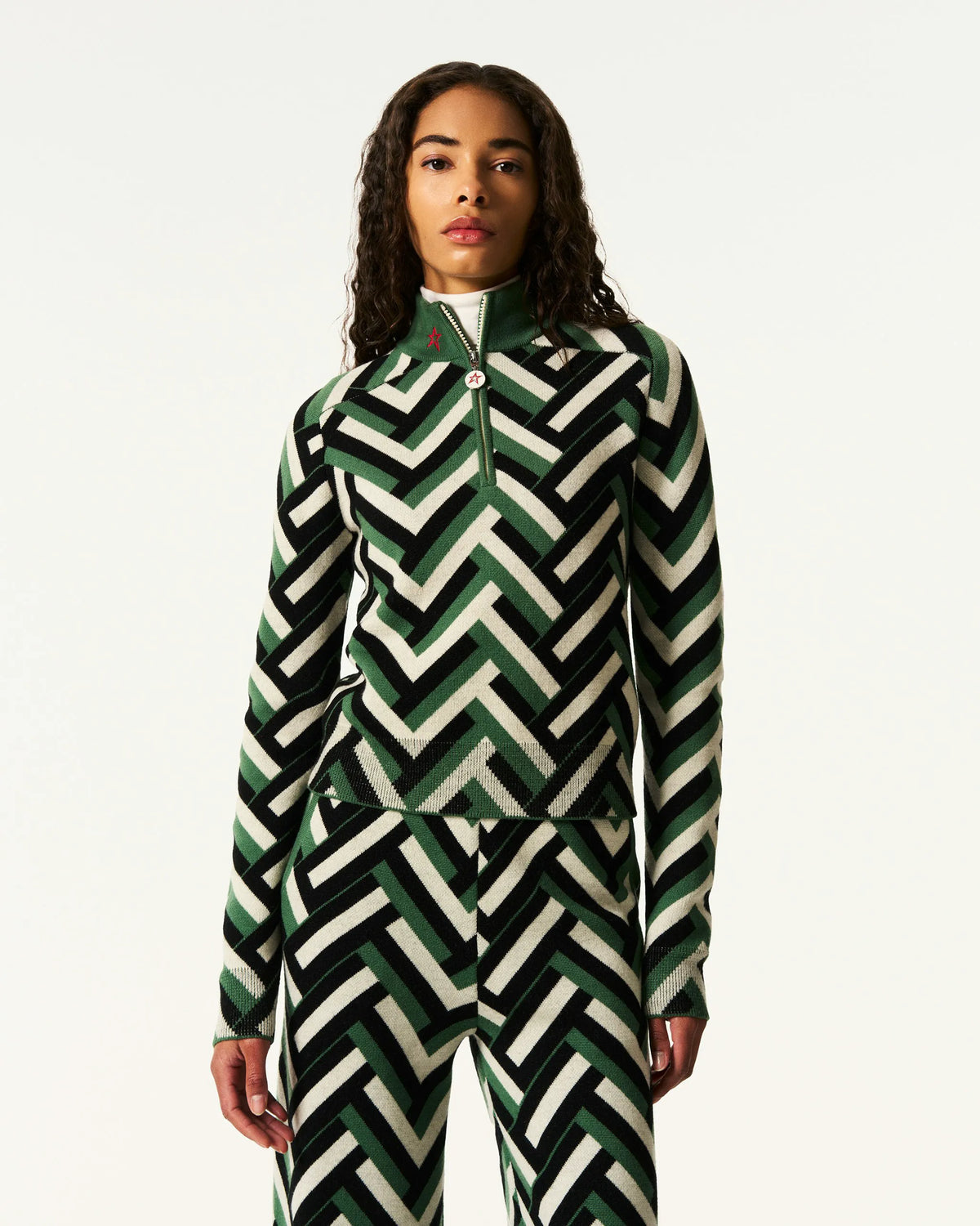 Waffle Print Green