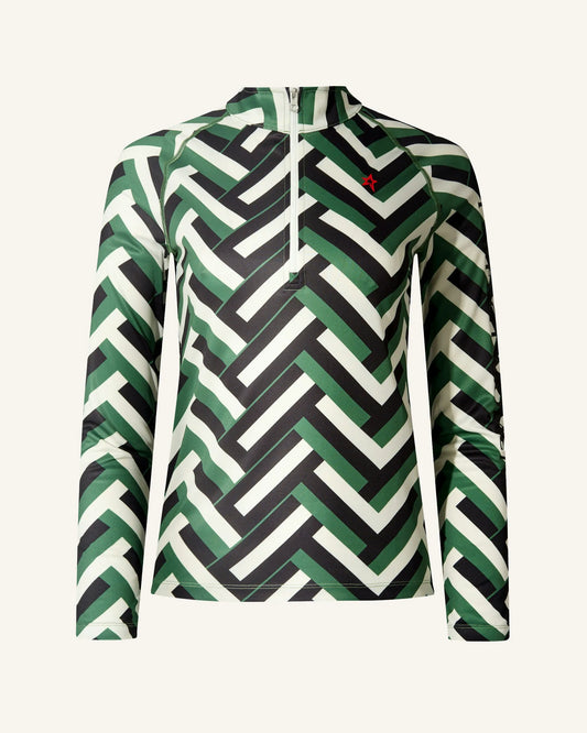 Waffle Print Green