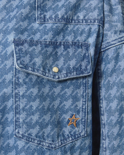 Denim Houndstooth